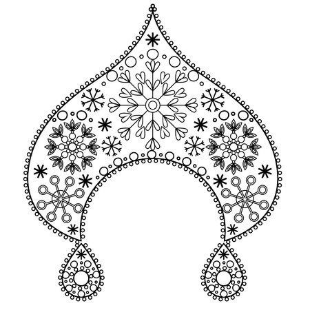 Кокошник раскраски Кокошник раскраски